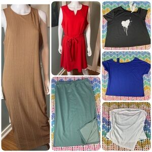 6 SHEIN Curve 2X Dress skirt tube top shirt blouse Clothes Collection bundle lot